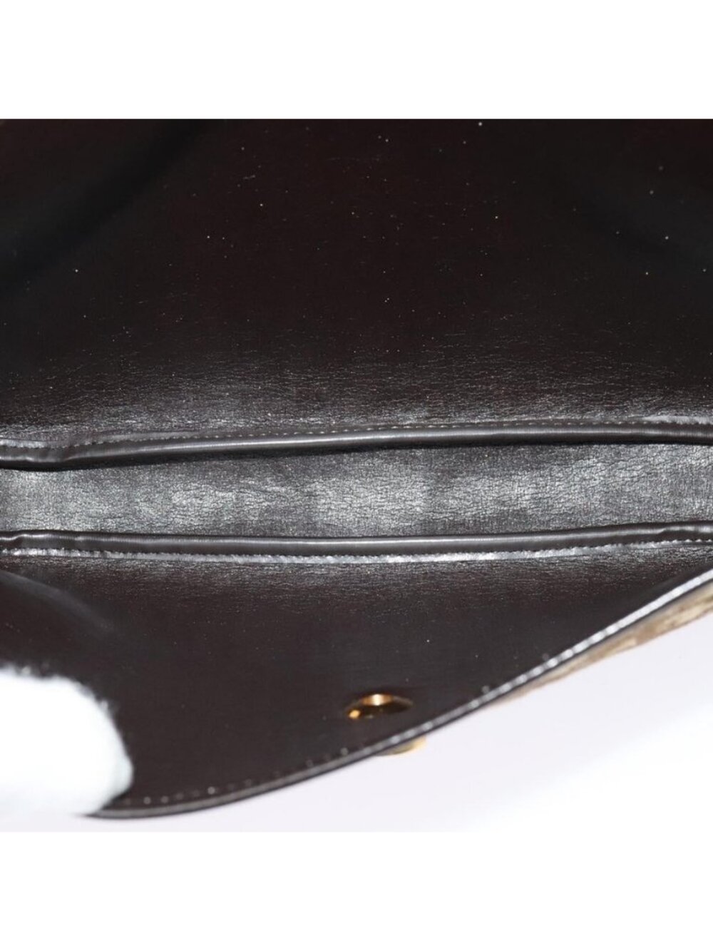 Authentic Christian Dior Trotter Canvas Shoulder Bag Brown Gold - Picture 7 of 16